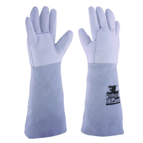 Guante de piel flor vacuno con manga de serraje CLEVER N 3L 