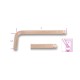 Llave Allen acodada con cabeza esférica, antichispa 96BA/BP de Beta T