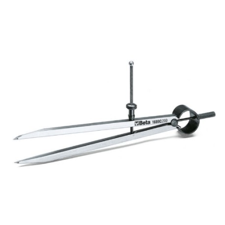 Compás de precisión para trazadores con puntas de acero templado