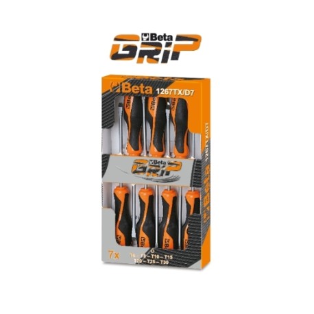 Juego de 7 destornilladores Torx®, BetaGrip, modelo 1267TX/D7 – Beta