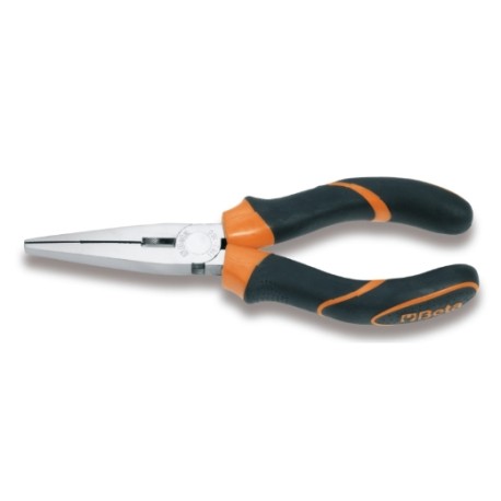 Long Flat Nose Pliers with Bimaterial Handles – Beta 1162BM