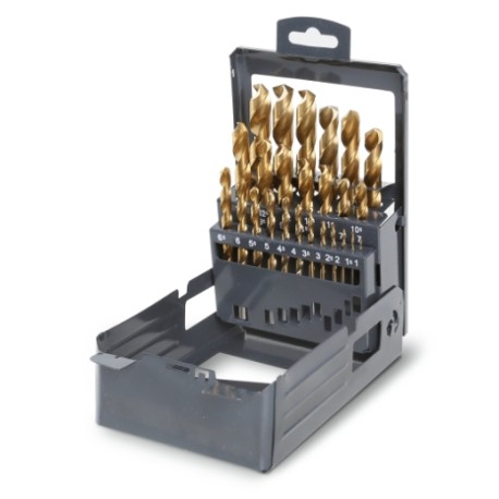 Brocas serie corta de acero HSS-TiN completamente rectificadas - Beta