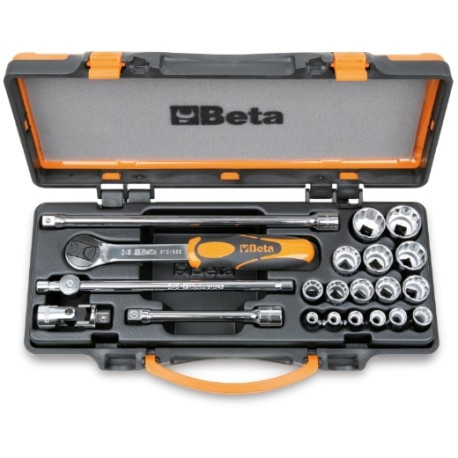 910BC/16 – 16 llaves de vaso poligonales y 5 accesorios – Beta Tools