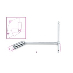 Llaves en T con vaso articulado para bujías 957 20,8