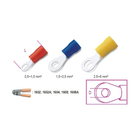 Terminales preaislados de ojal 1610-B – Beta Tools