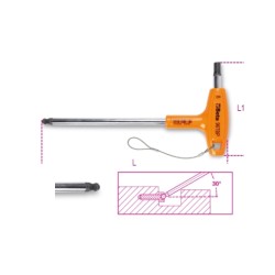 Llaves macho hexagonales acodadas con cabeza esférica y mango, cromad