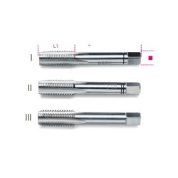 Machos para roscar manuales, paso grueso, roscado métrico de acero HS