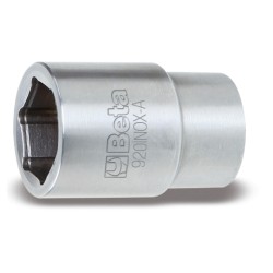 Llaves de vaso con cuadrado hembra 1/2, boca hexagonal, de acero inox
