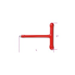 Mango en T con un extremo macho de 3/8"", aislado – Beta Tools";