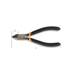Alicate de corte semirraso con mangos recubiertos de PVC antideslizan