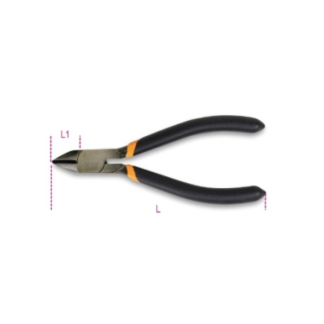Alicate de corte semirraso con mangos recubiertos de PVC antideslizan