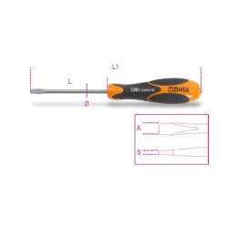 Destornillador para tornillos con cabeza plana, de acero inoxidable, 