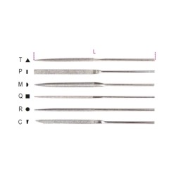 Limas aguja de diamante grano D126 para materiales duros