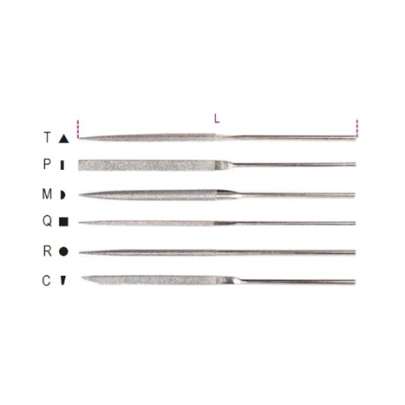 Limas aguja de diamante grano D126 para materiales duros