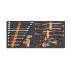 Termoformado de espuma con llaves combinadas, destornilladores BetaEv