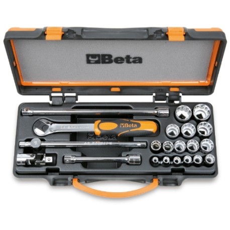 910BC/16 – 16 llaves de vaso poligonales y 5 accesorios – Beta Tools