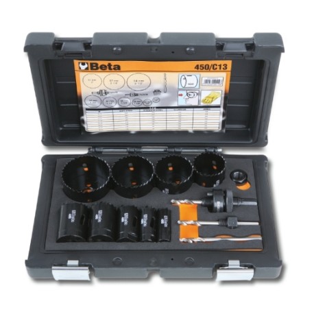 Surtido de sierras de corona para instaladores 450/C13 | Beta Tools