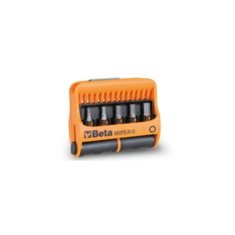 Juego de 10 puntas con portapuntas magnético Beta en estuche de bolsi