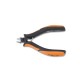 Alicates de corte diagonal al ras bocas adelgazadas descargadas mango bimaterial 1186BM