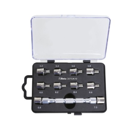 Juego de llaves universales de cabeza intercambiable y 10 puntas para