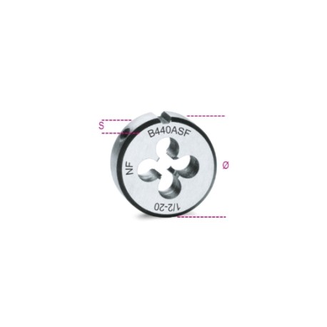 Terrajas paso fino, roscado UNF de acero al cromo - Beta Tools