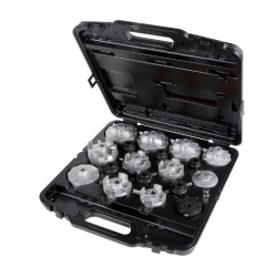 Juego de 18 Vasos para Filtros de Aceite en Maleta de Plástico