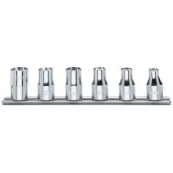 920FTX/SB – Juego de 6 vasos de 1/2"" con punta Torx® en soporte – Be