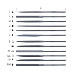 Lima de aguja semidulce con vástago Ø 3 mm