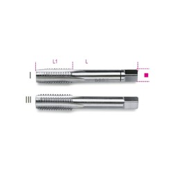 Machos para roscar manuales, paso fino, roscado métrico de acero HSS 