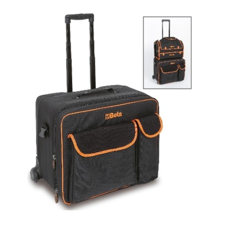 Trolley portaherramientas textil técnico – Con mango telescópico y es