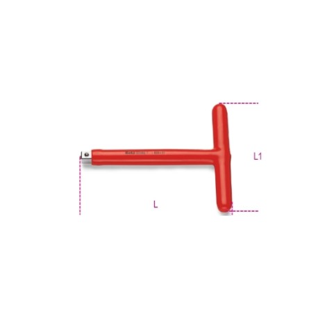 920MQT – Mango en T con un extremo macho de 1/2"", aislado – Beta Too