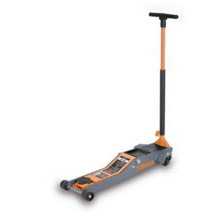 Gato hidráulico largo rebajado de 2 toneladas con 4 ruedas