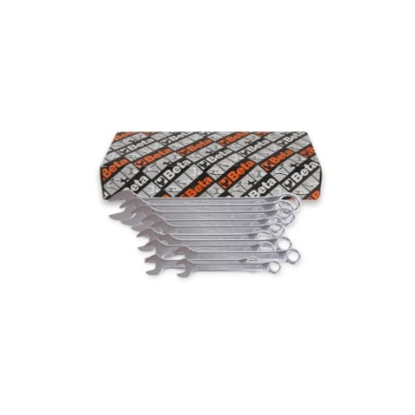 Juego de 11 llaves combinadas cromadas de cabeza rebajada 42SLIM/S11 