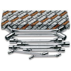 Llave combinada de acero inoxidable con boca fija y estrella en ángul