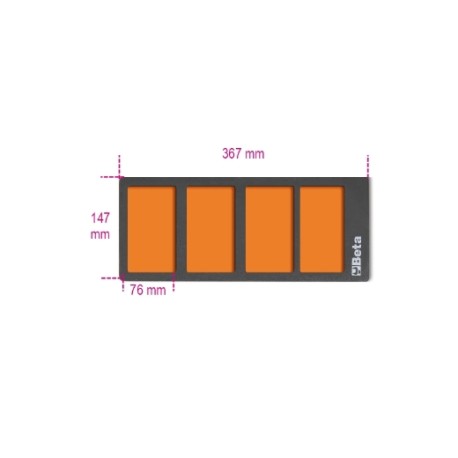 Termoformado de espuma con 4 bandejas para piezas pequeñas