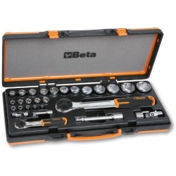 Surtido de 22 vasos hexagonales y 6 accesorios 902A/C22 – Beta Tools