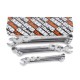 Juego de 9 llaves combinadas de acero inoxidable con soporte compacto