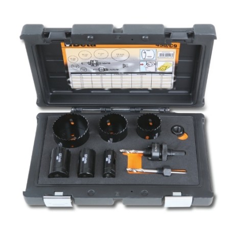 Surtido de sierras de corona para electricistas 450/C9 | Beta Tools