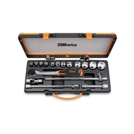 Conjunto de 12 llaves de vaso y 5 accesorios – Beta Tools