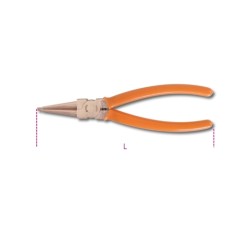 Alicate para retenes interiores de bocas rectas, con mangos recubiert