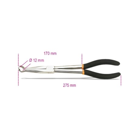 Tenaza con Bocas Largas para Tapones de Bujías con Mangos de PVC";