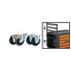 Kit de ruedas y tirador para cajonera C23ST – Movilidad profesional