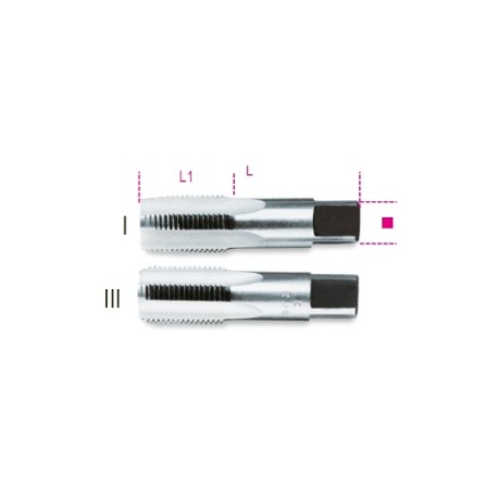 Machos para roscar manuales, roscado GAS cilíndrico de acero al cromo