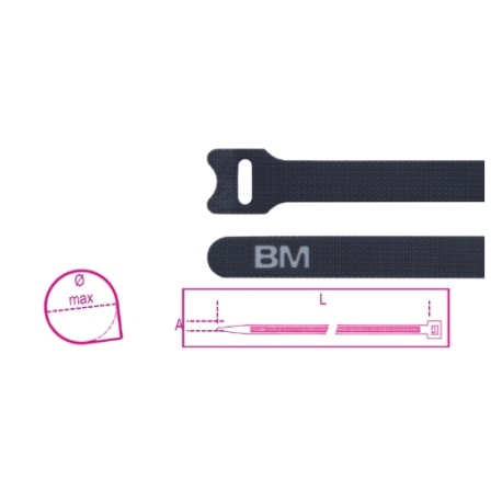 Bridas de velcro con apertura de tirón 1748-NV – Beta Tools