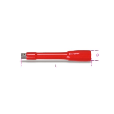 Alargadera con cuadrado macho y hembra de 3/8"", aislada – Beta Tools
