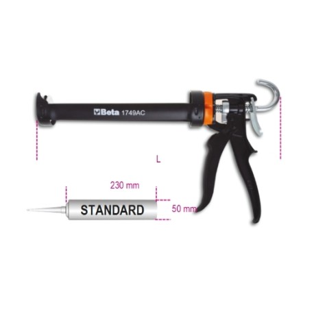 Pistola para adhesivos químicos de alto empuje