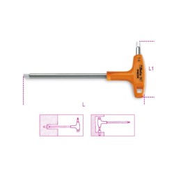Llave Allen acodada con mango en T de acero inoxidable 96TINOX-AS de 