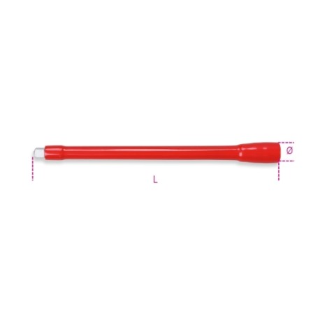 Alargadera con cuadrado macho y hembra de 3/8"", aislada – Beta Tools