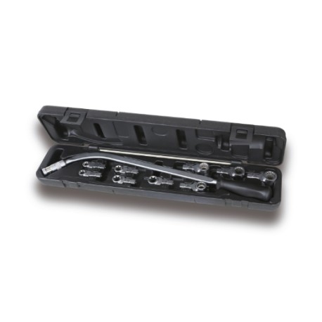 Surtido de Llave Curva y 9 Puntas para Tuercas Tensoras de Correas