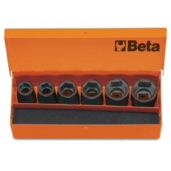 Juego de 6 vasos de impacto Beta de 1/2"" hexagonales compactos en so
